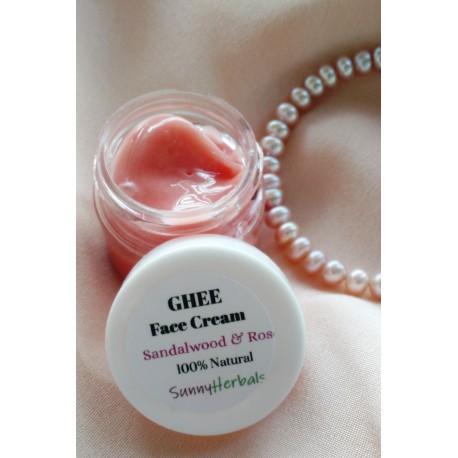 Ghee Face Cream Sandalwood Rose Age-defying Brightens Complexion, Intensely Moisturizes